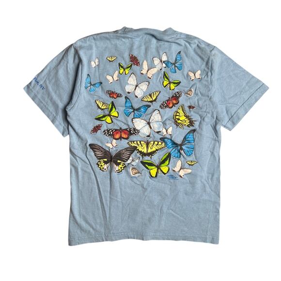 Blue Butterfly T-Shirt Kids 10/12 Glows in the Dark - Picture 3 of 6